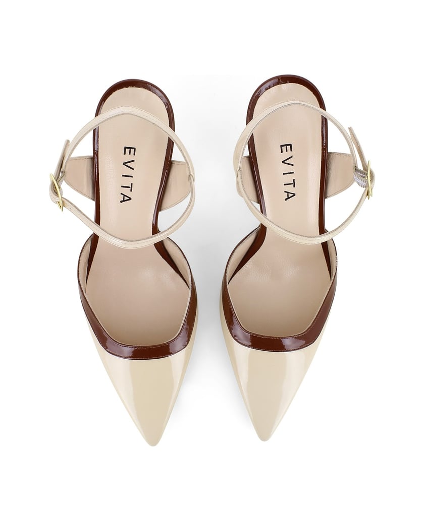 EVITA-DAMEN-PUMPS-HALBOFFEN-PENELOPE-braun-kombiniert