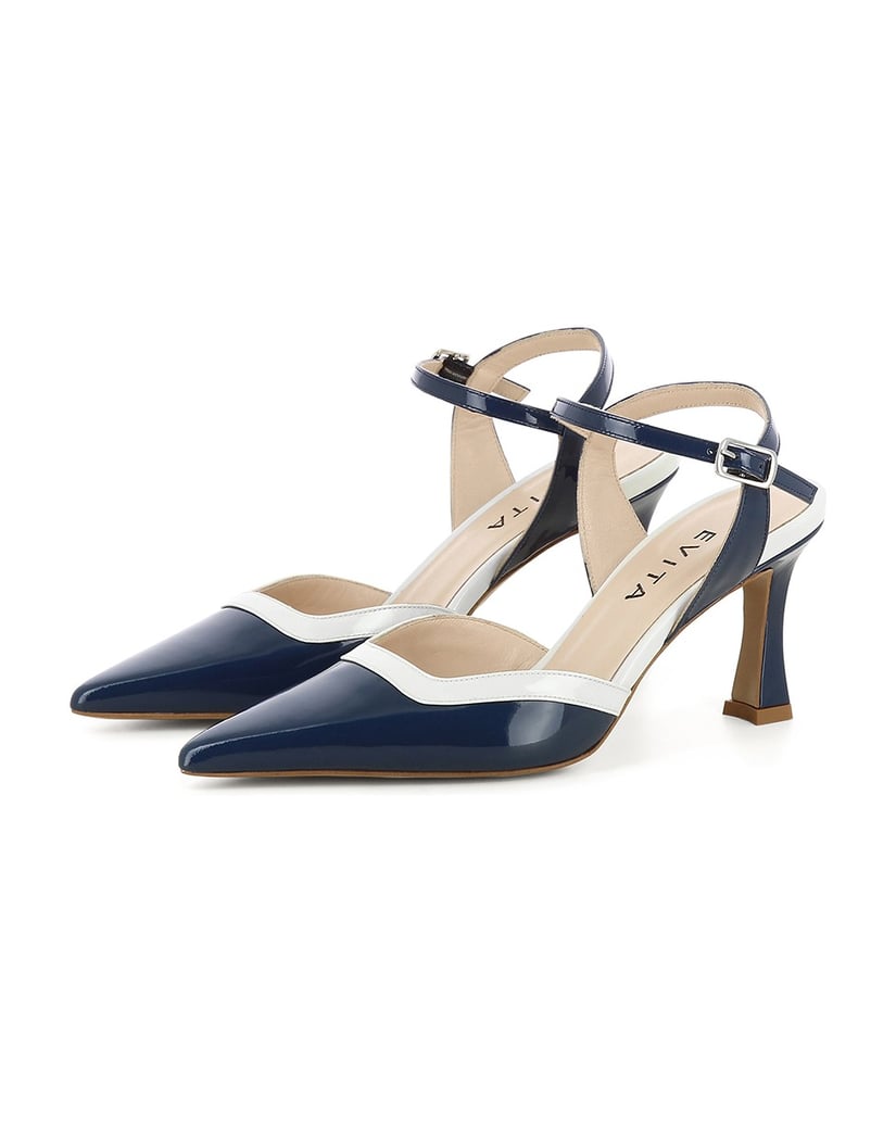 EVITA-DAMEN-PUMPS-HALBOFFEN-PENELOPE-blau-kombiniert