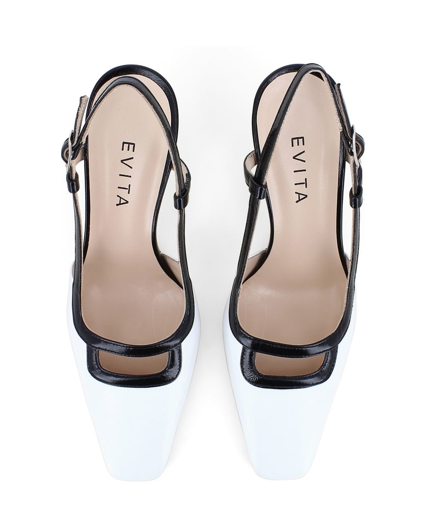 EVITA-DAMEN-SLING-PUMPS-CARMELA-weiss-kombiniert