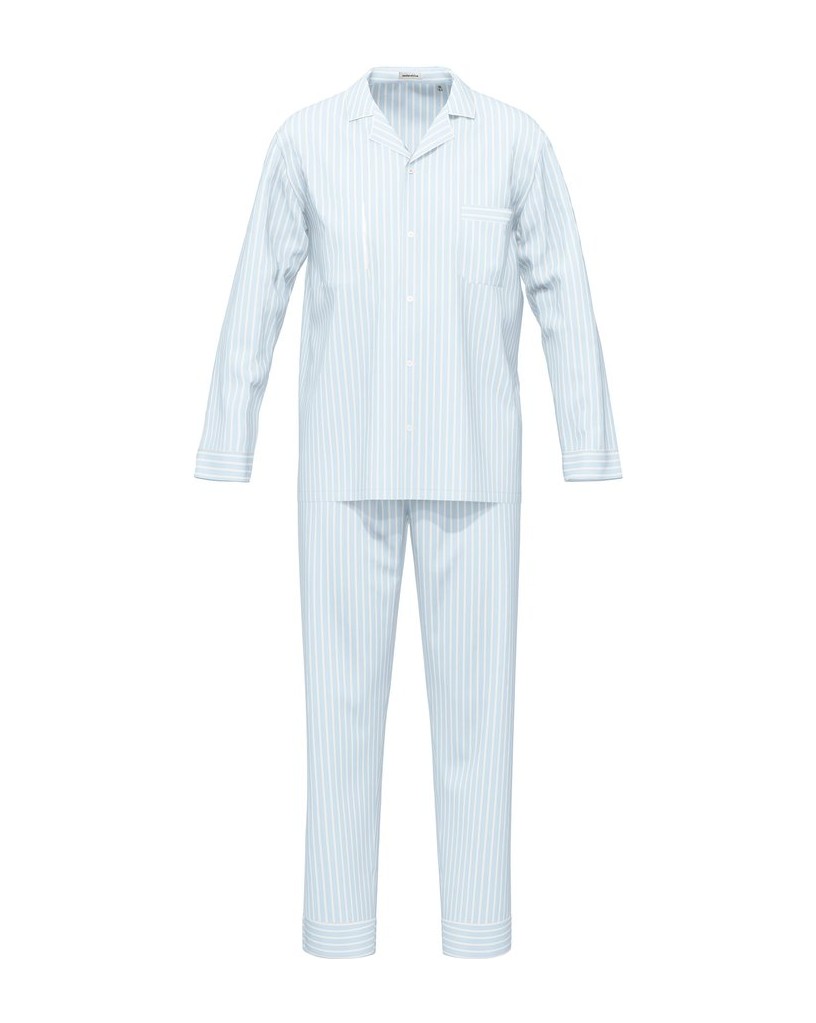 Seidensticker-Herren-Pyjama-blau-