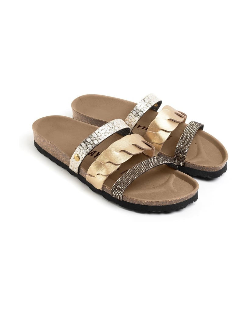 Bayton-Leather-women-sandals-CORAIL-gold