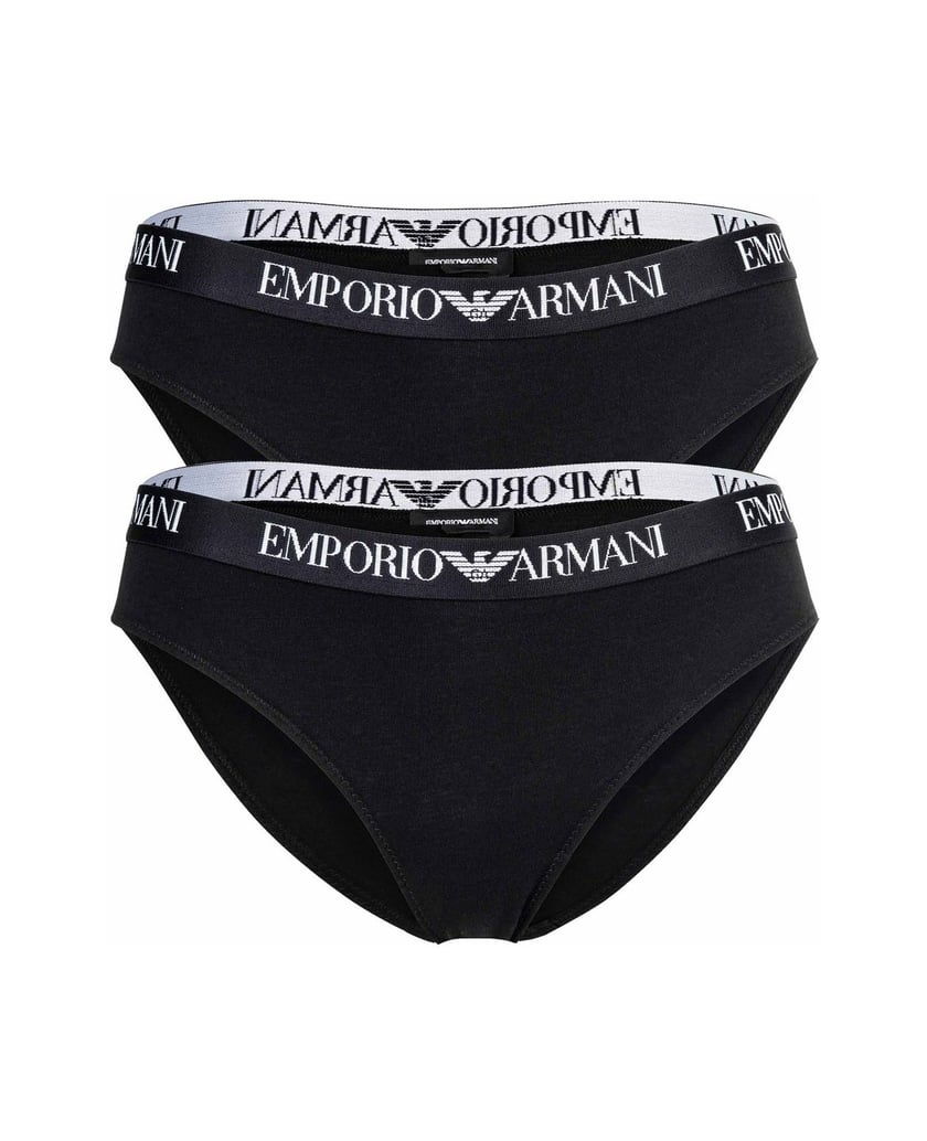 Emporio-Armani-Damen-Slip-2er-Pack-ESSENTIAL-COTTON-schwarz