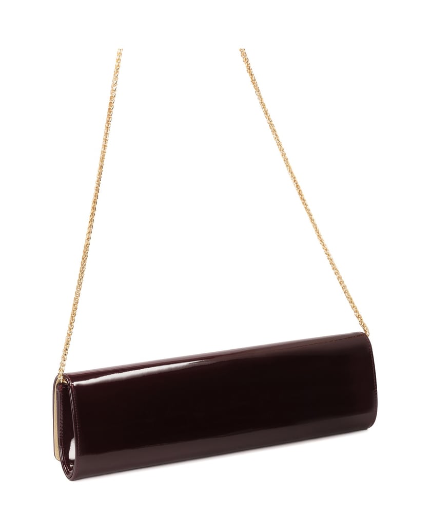 Kazar-Elongated-patent-evening-handbag-červená