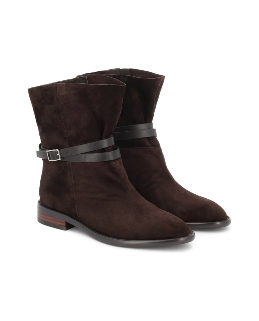 Kazar-Brown-suede-boots-with-slip-on-upper-hnedá
