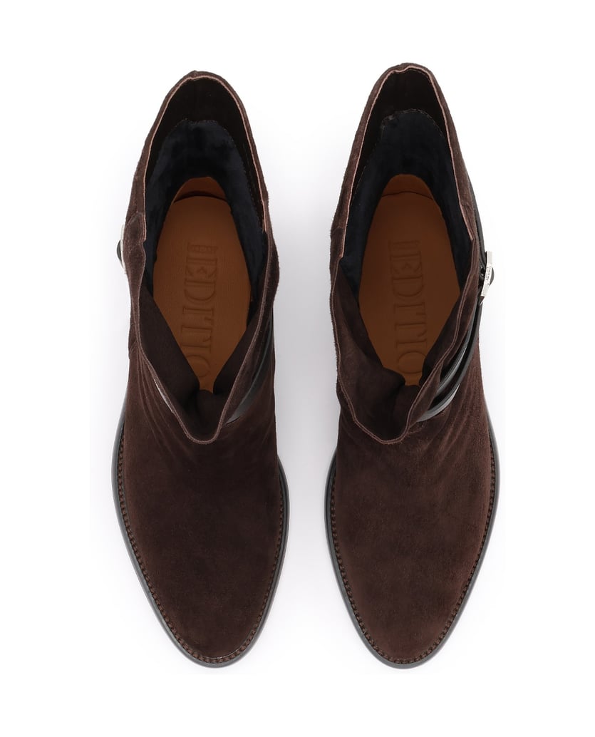Kazar-Brown-suede-boots-with-slip-on-upper-hnedá