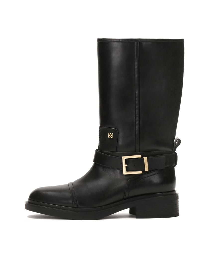 Kazar-Black-boots-with-extended-upper-černá
