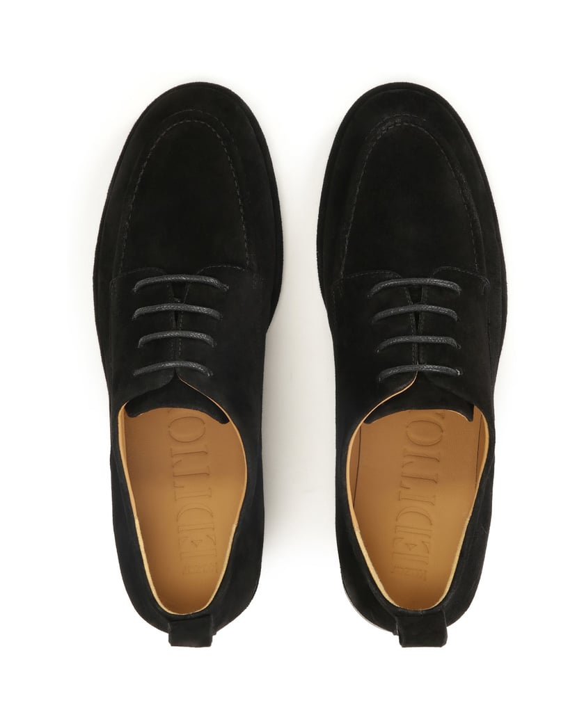 Kazar-Lace-up-black-suede-shoes-černá