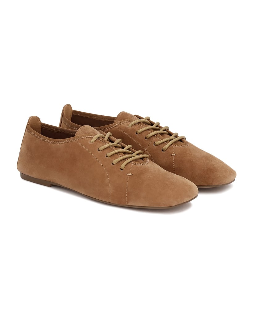 Kazar-Halbschuhe-aus-hellbraunem-Wildleder-zum-Schnüren-camel