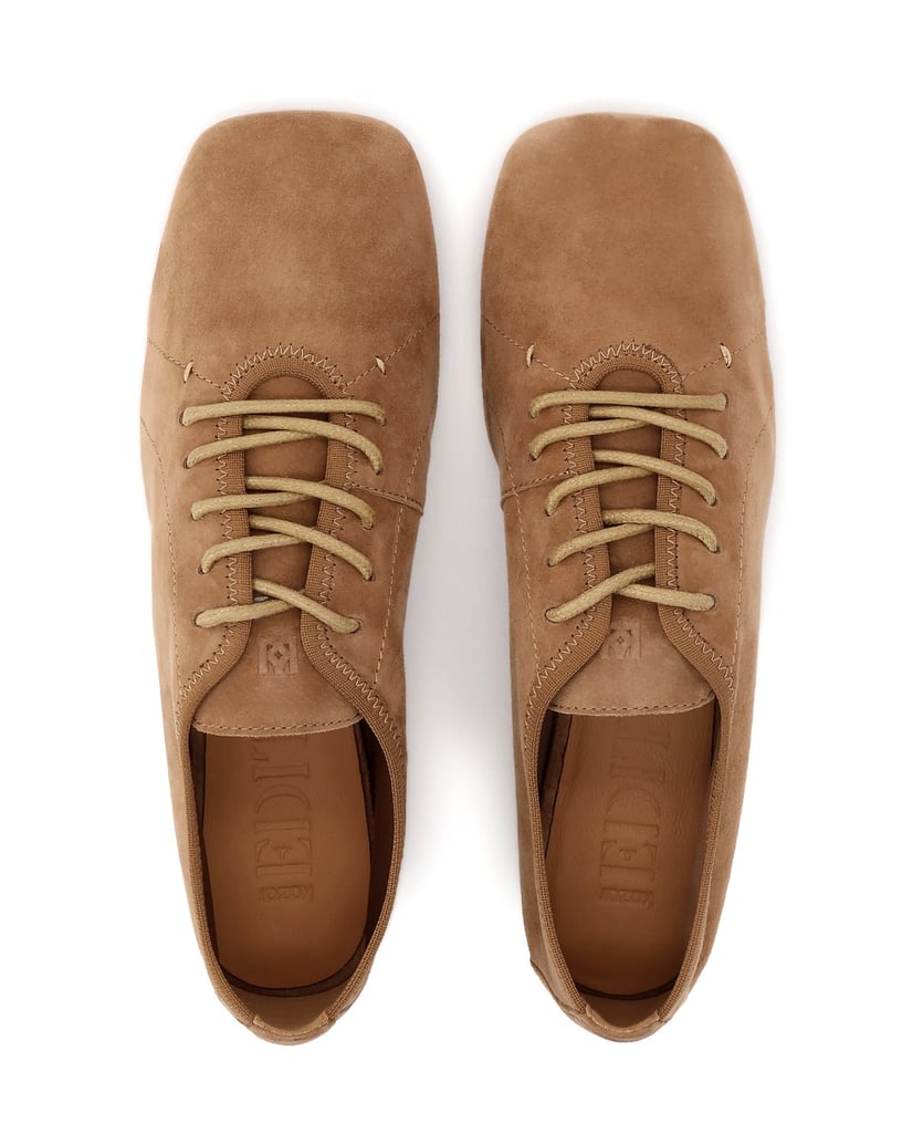 Kazar-Halbschuhe-aus-hellbraunem-Wildleder-zum-Schnüren-camel
