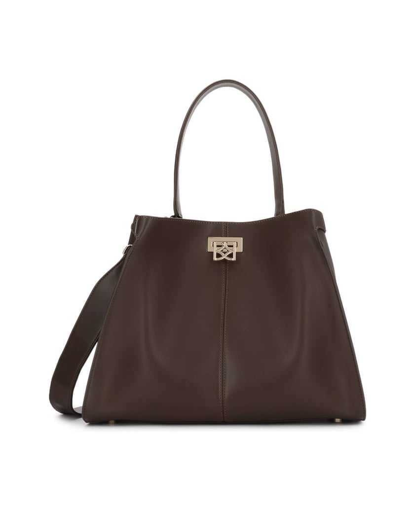 Kazar-Brown-leather-handbag-with-elegant-clasp-hnedá