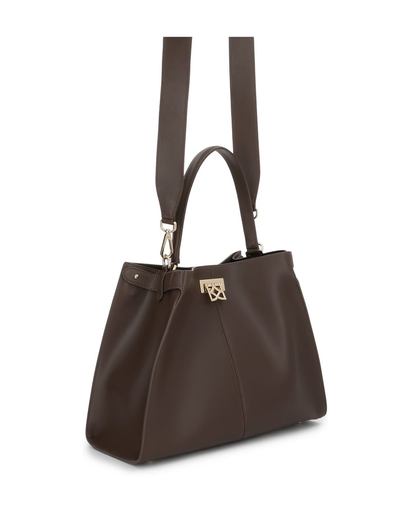 Kazar-Brown-leather-handbag-with-elegant-clasp-hnedá