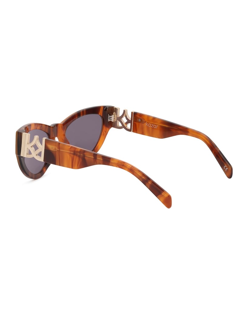 Kazar-Cat-eye-sunglasses-with-a-tortoiseshell-frame-hnědá
