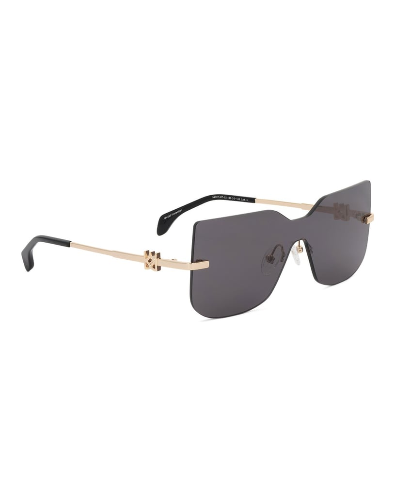 Kazar-Frameless-glasses-with-gold-temples-černá