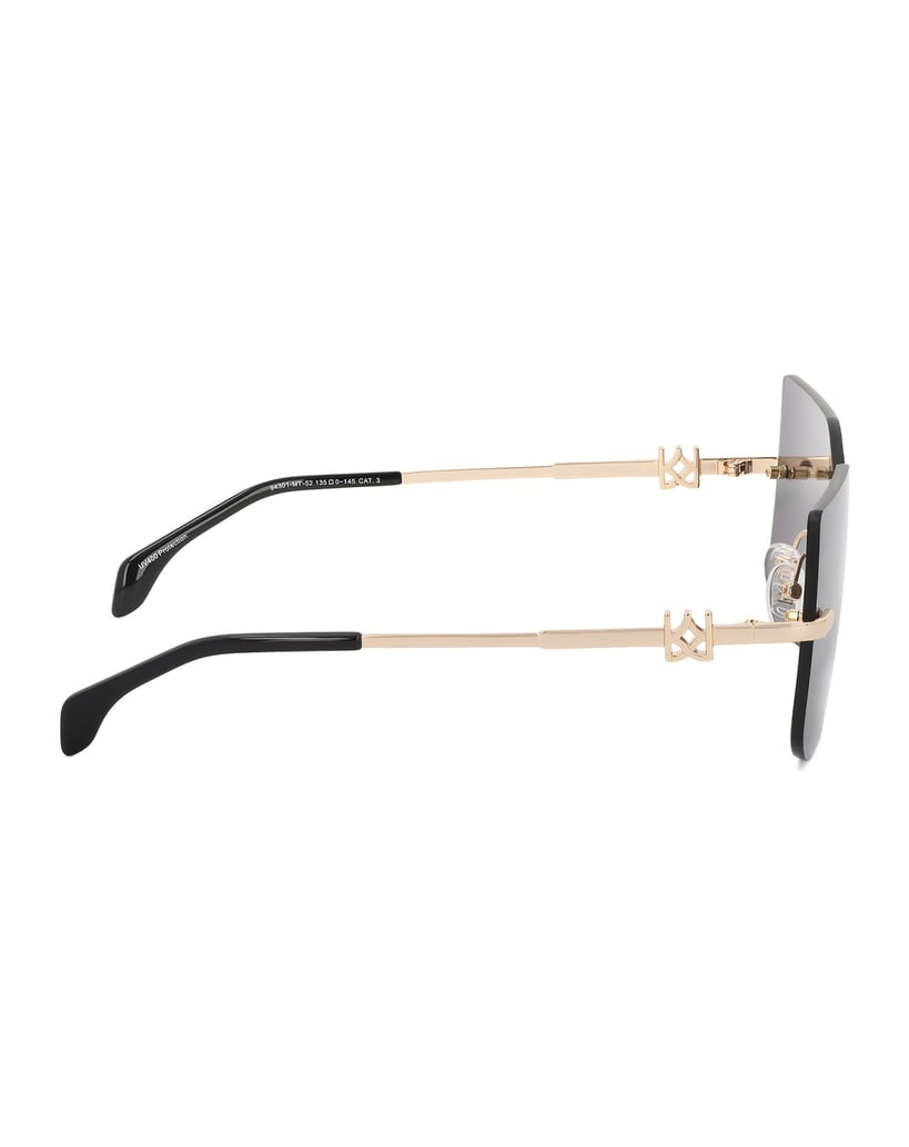 Kazar-Frameless-glasses-with-gold-temples-černá