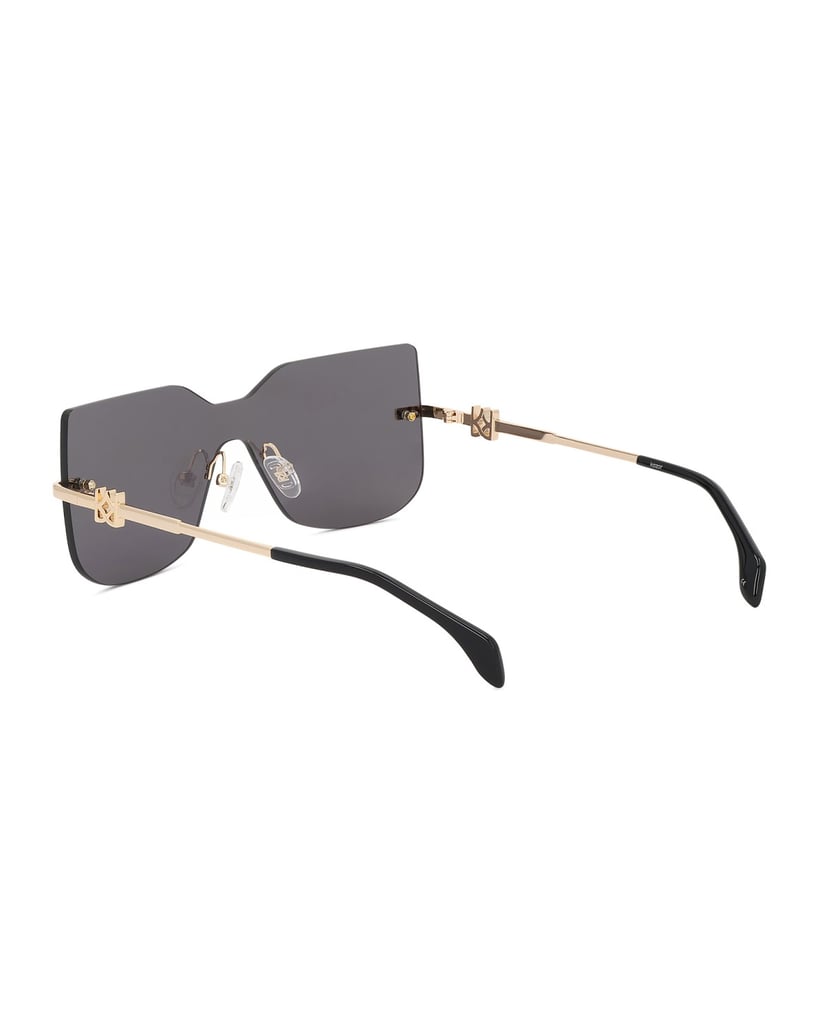 Kazar-Frameless-glasses-with-gold-temples-černá