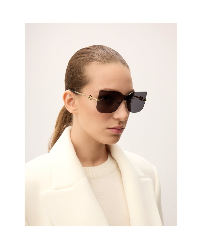 Kazar-Frameless-glasses-with-gold-temples-černá