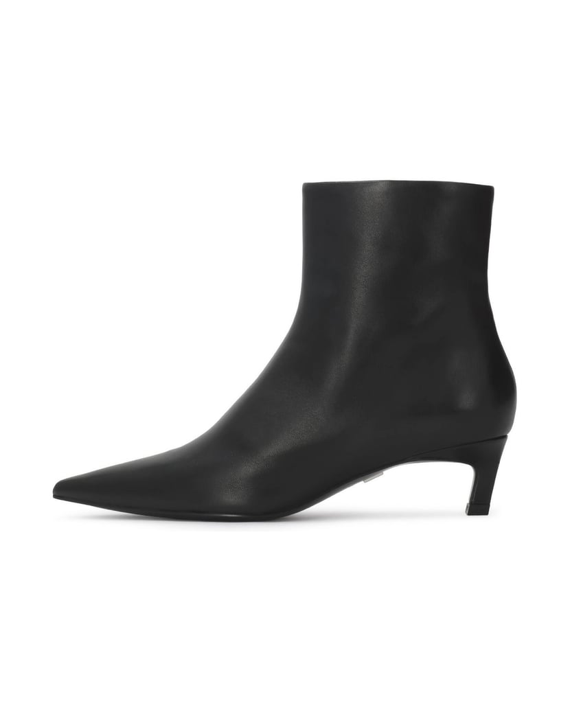 Kazar-Minimalist-leather-kitten-heeled-boots-čierna