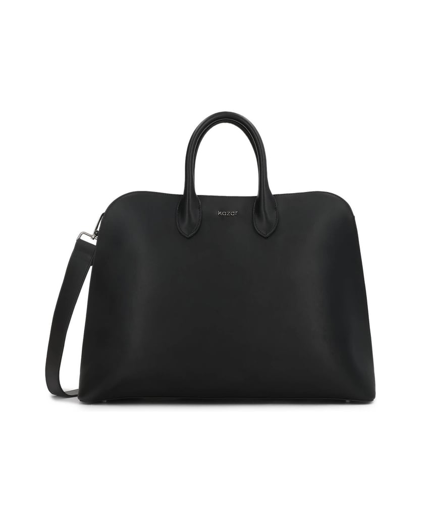 Kazar-Elegante-steife-Lederhandtasche-schwarz