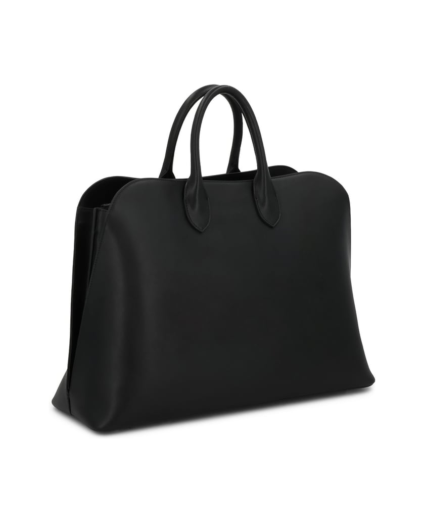 Kazar-Elegante-steife-Lederhandtasche-schwarz