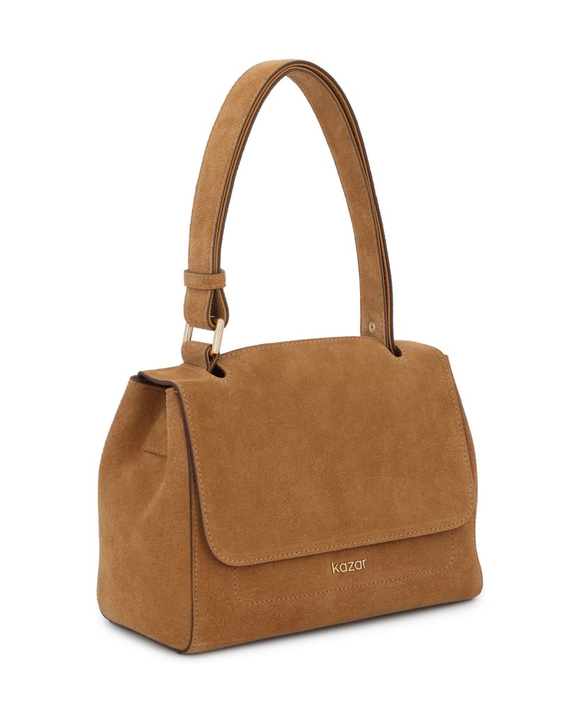 Kazar-Light-brown-handbag-with-adjustable-handle-velbloudí