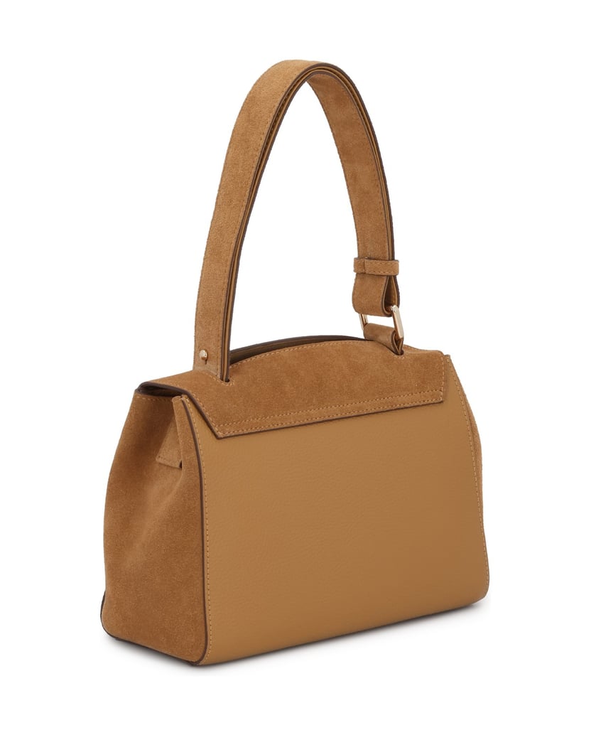 Kazar-Light-brown-handbag-with-adjustable-handle-velbloudí
