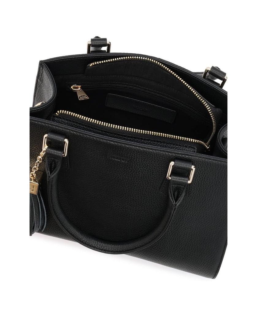 Kazar-Black-leather-handbag-with-metal-legs-čierna