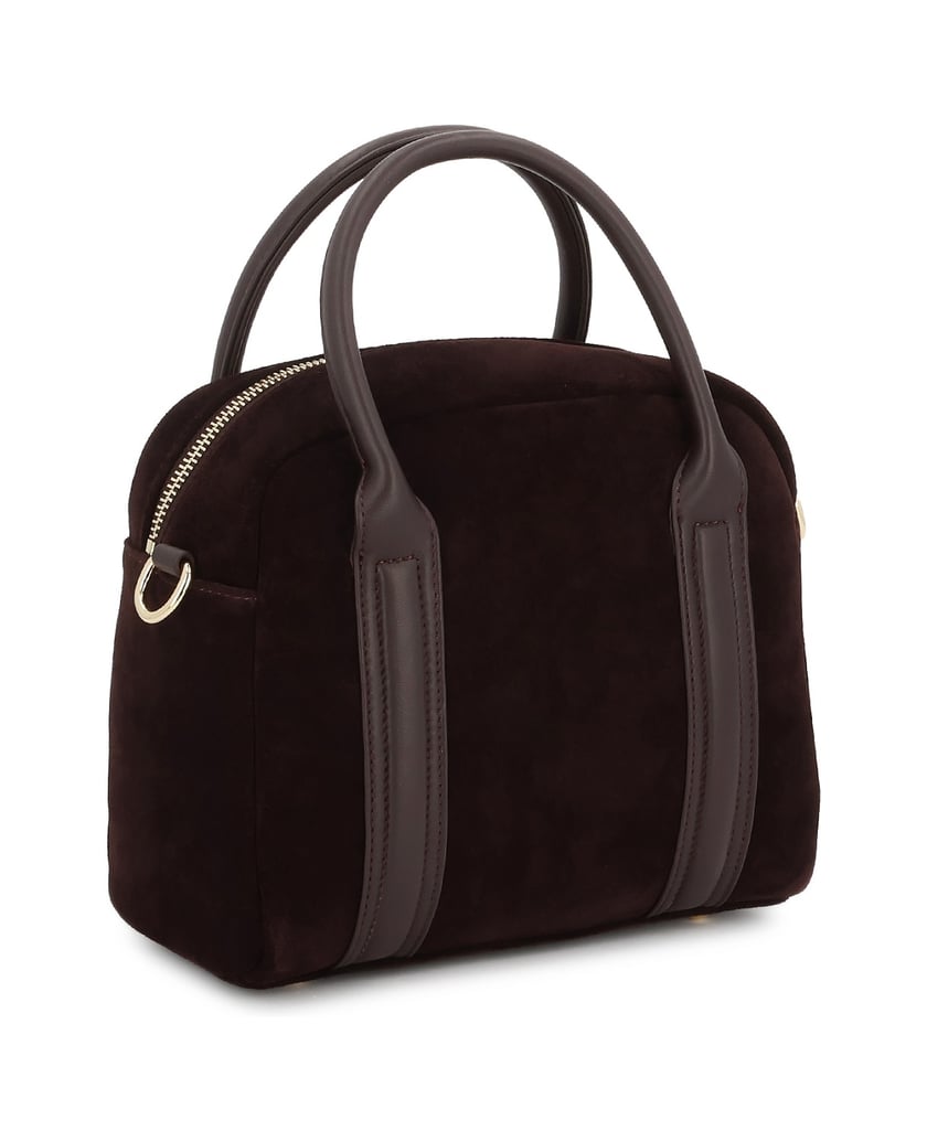 Kazar-Dark-brown-suede-handbag-with-leather-handles-tmavá-hnedá