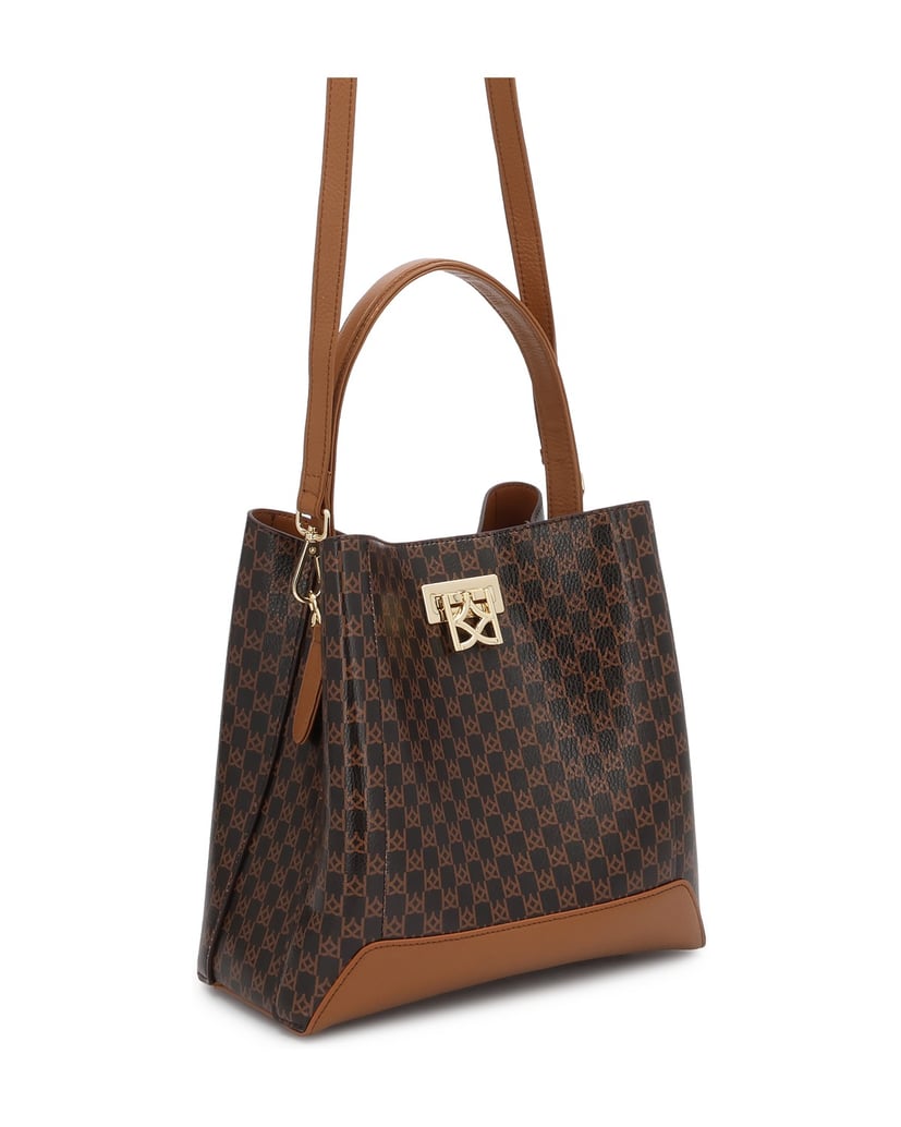Kazar-Exclusive-leather-handbag-with-signature-KAZAR-clasp-tmavá-hnedá