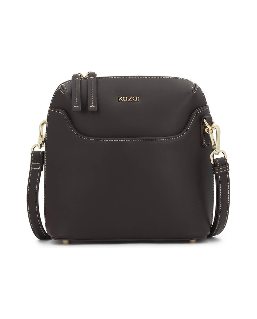 Kazar-Dark-brown-leather-shoulder-bag-with-detachable-strap-tmavá-hnedá