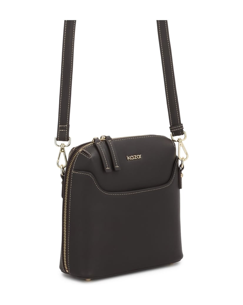 Kazar-Dark-brown-leather-shoulder-bag-with-detachable-strap-tmavá-hnedá