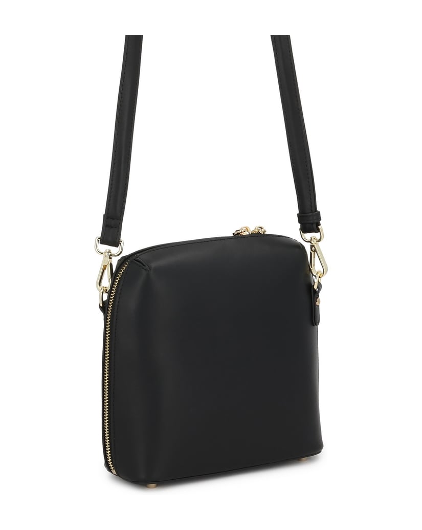 Kazar-Black-leather-bag-with-front-pocket-černá