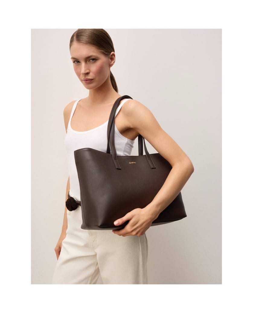 Kazar-Large-leather-handbag-with-pouch-hnědá