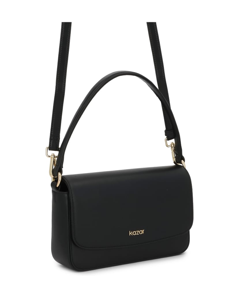 Kazar-Black-handbag-with-flap-černá