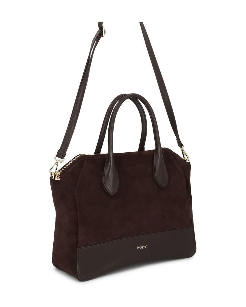 Kazar-Braune-Wildleder-Tasche-mit-weicher-Form-braun