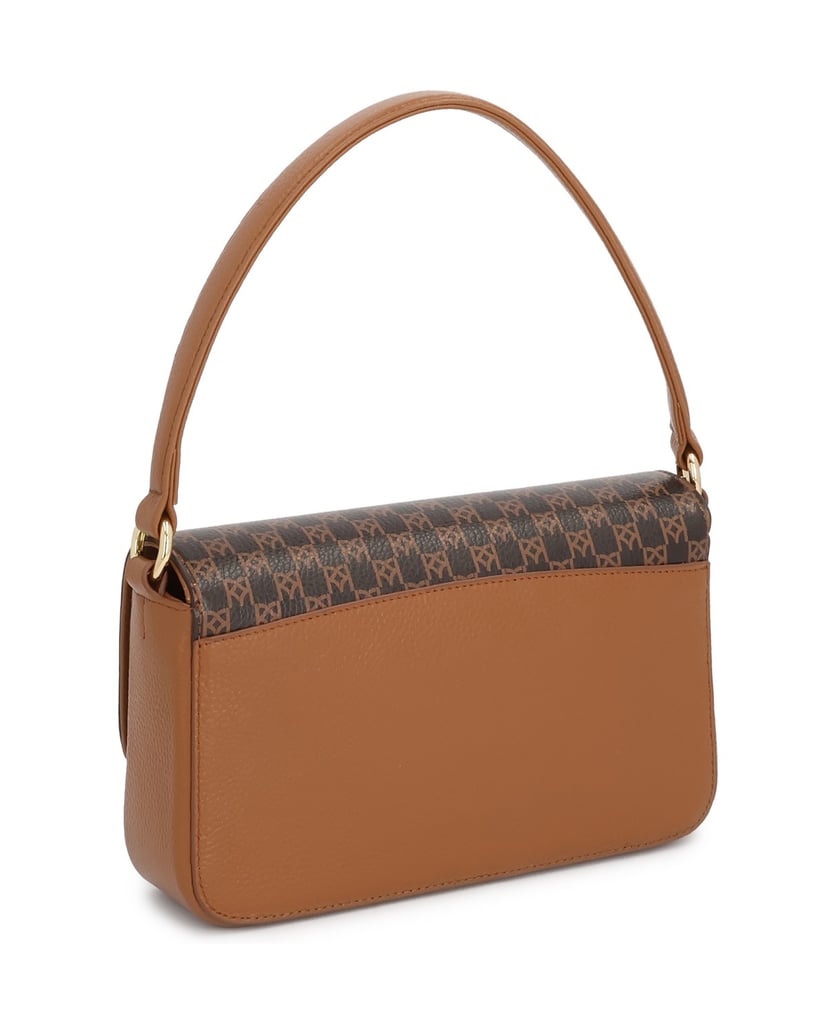 Kazar-Monogrammed-leather-baguette-hnědá