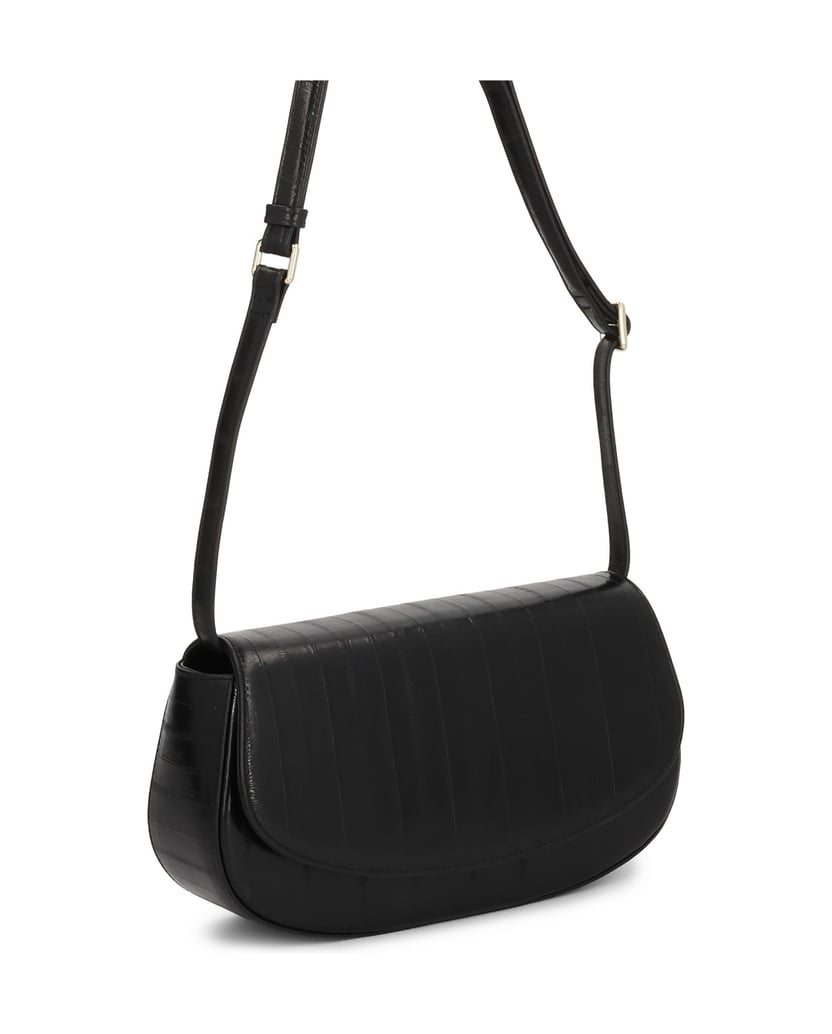 Kazar-Black-rigid-handbag-with-a-unique-pattern-černá