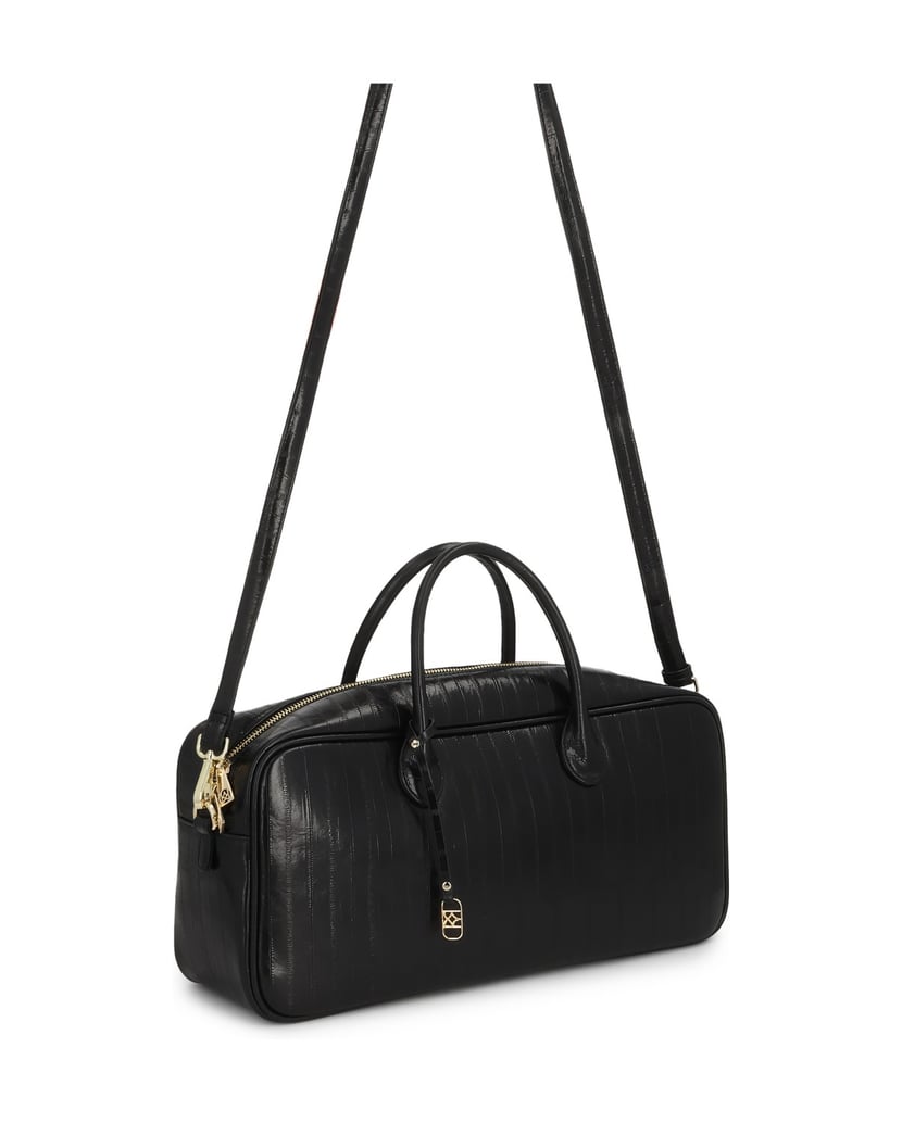 Kazar-Black-embossed-leather-handbag-čierna