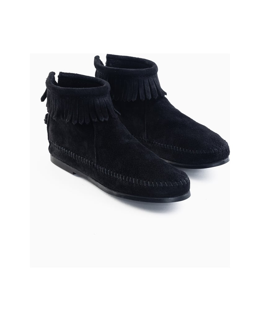 MINNETONKA-Back-Zip-Ankle-Boots-schwarz