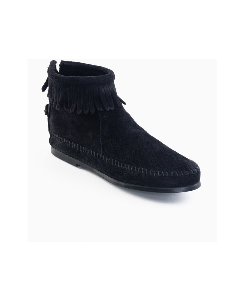 MINNETONKA-Back-Zip-Ankle-Boots-schwarz