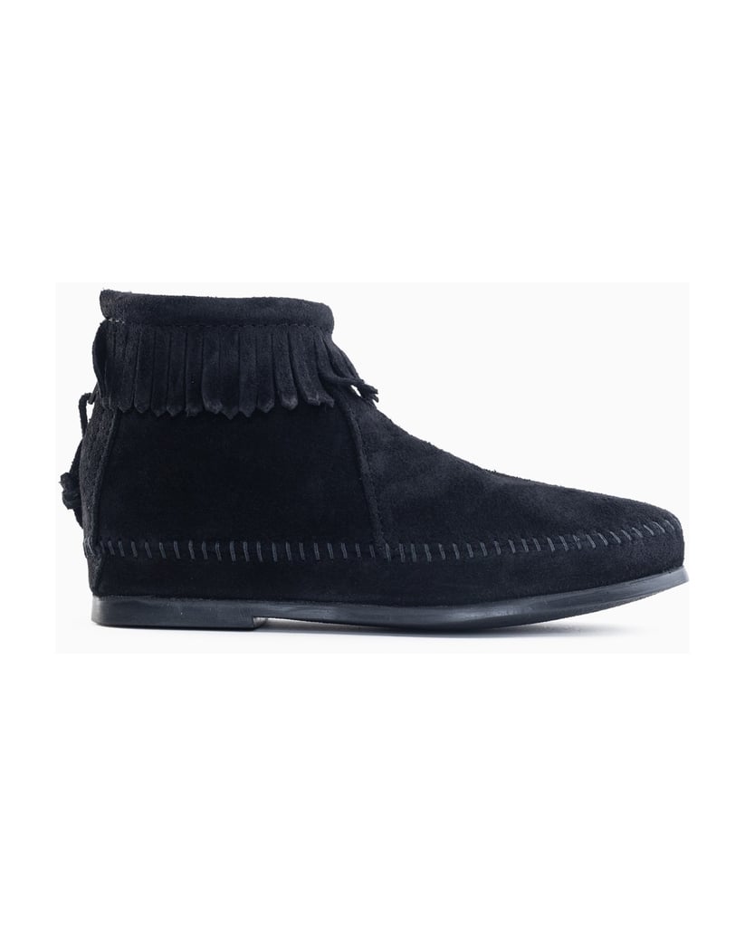 MINNETONKA-Back-Zip-Ankle-Boots-schwarz