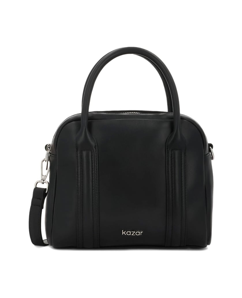 Kazar-Leather-handbag-with-handles-and-strap-čierna