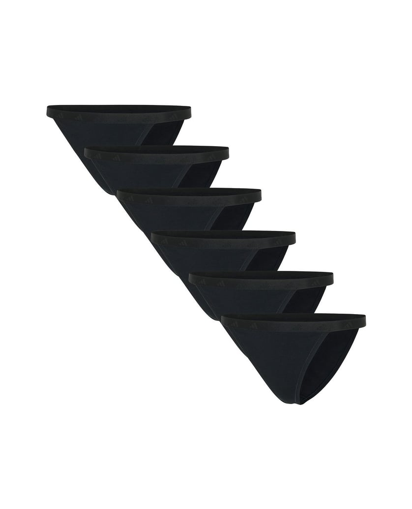 Adidas-Damen-Slip-6er-Pack-Sport-Active-Essential-Bikini-Slip-6P-schwarz