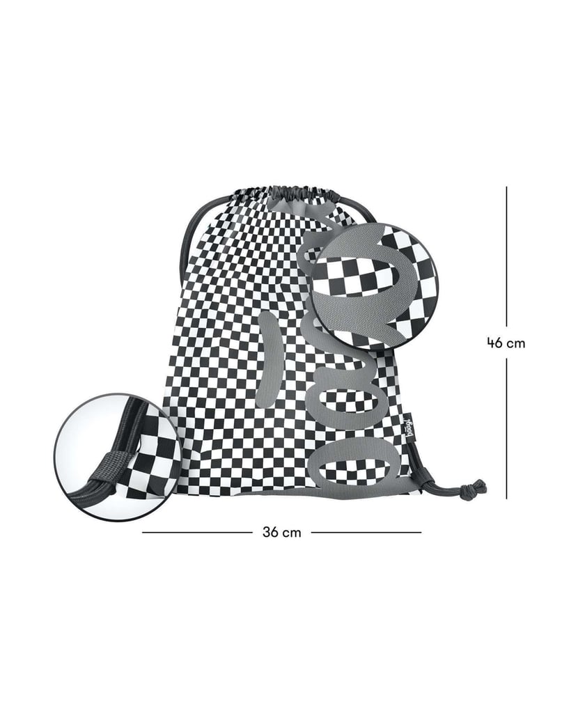 Baagl-Turnbeutel-Skate-Ska-Pattern-schwarz
