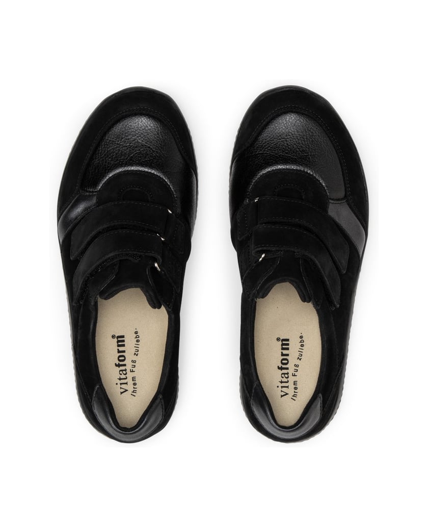 VITAFORM-Echt-Leder-&-vitaform-Stretch-Sneaker-schwarz