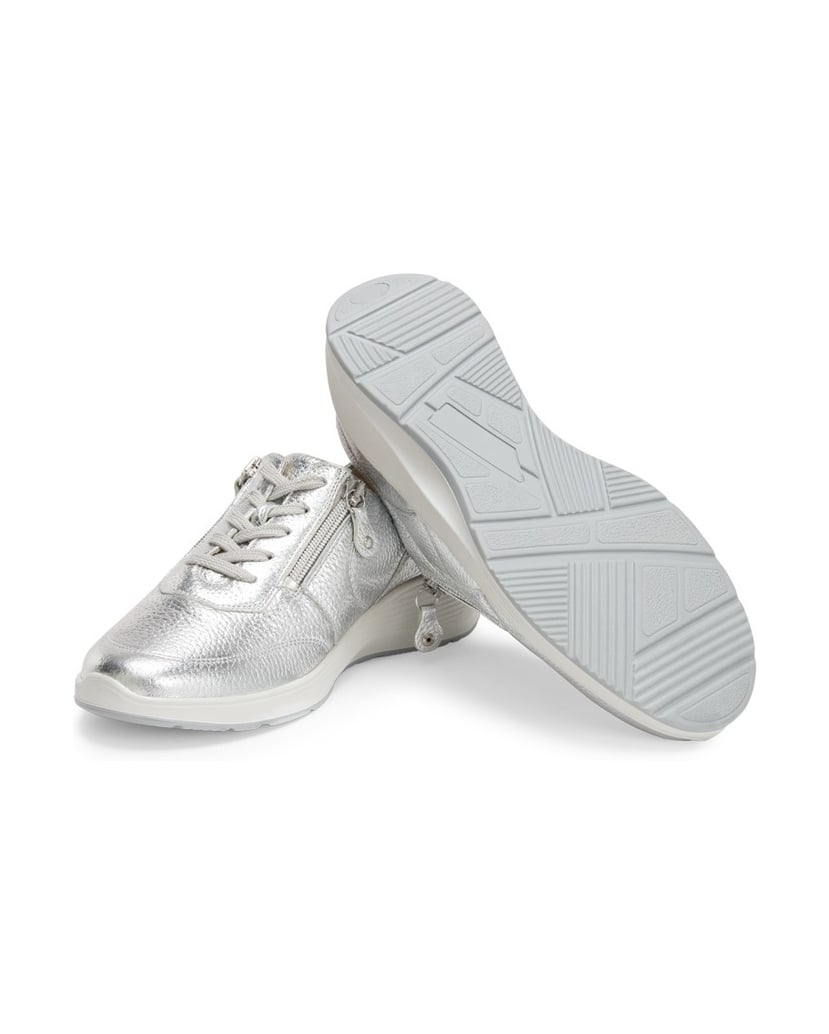 VITAFORM-Hirschleder-Sneaker-silber