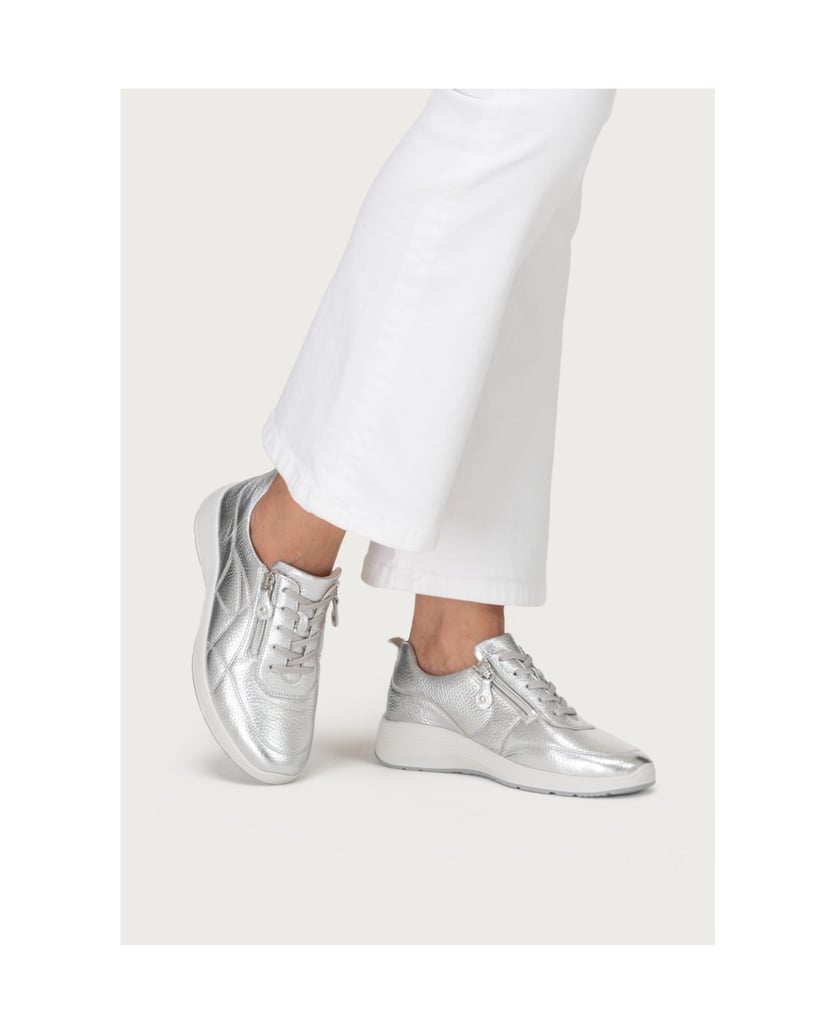 VITAFORM-Hirschleder-Sneaker-silber