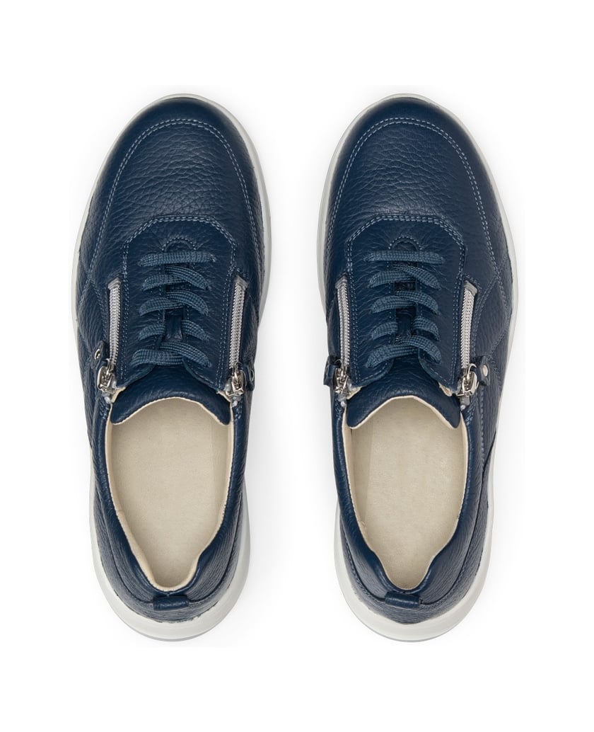 VITAFORM-Hirschleder-Sneaker-silber