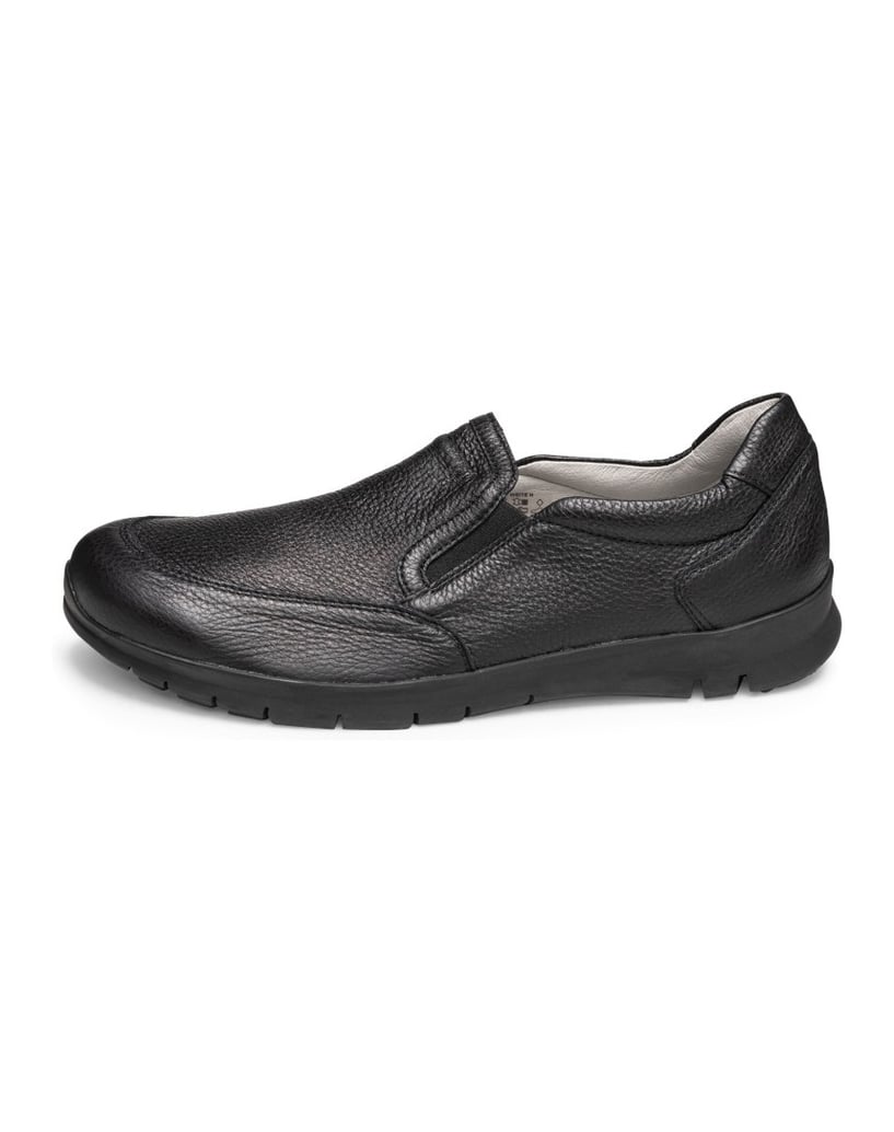 VITAFORM-Hirschleder-Slipper-schwarz
