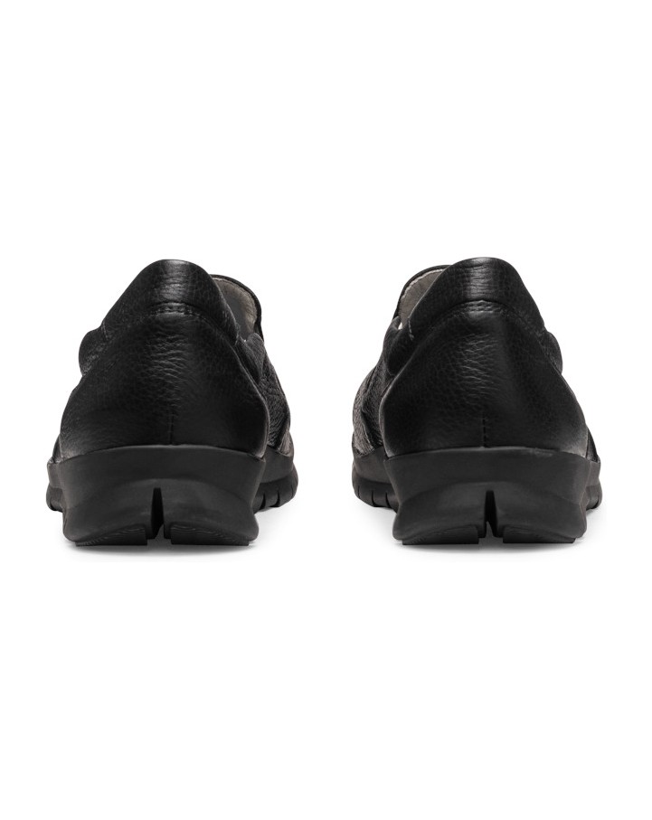 VITAFORM-Hirschleder-Slipper-schwarz