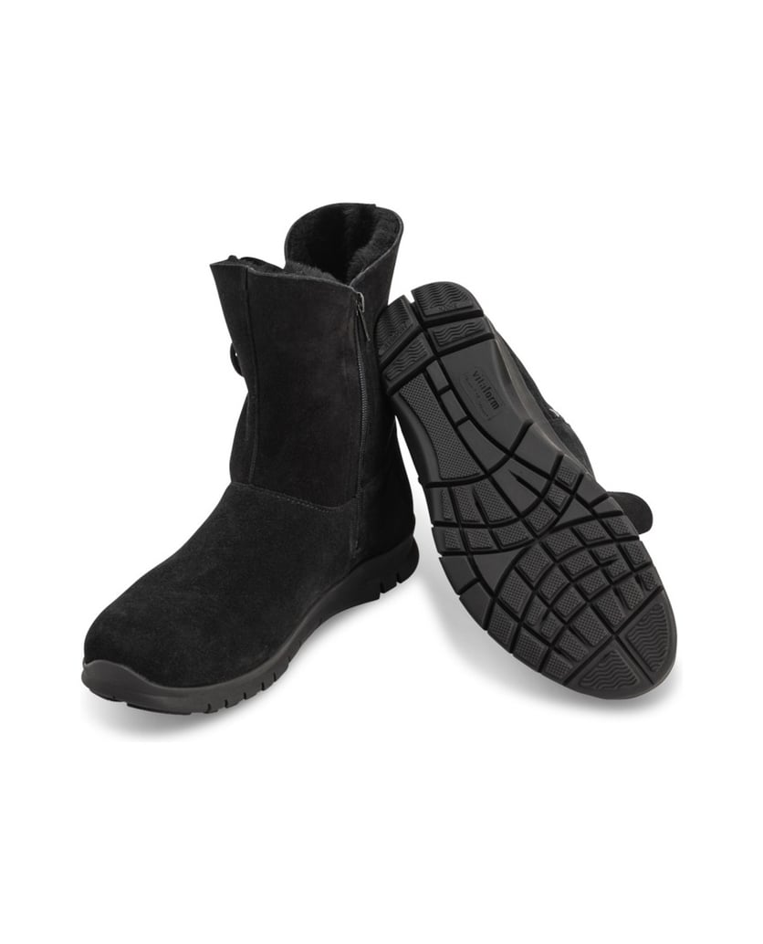 VITAFORM-Veloursleder-Stiefeletten-schwarz